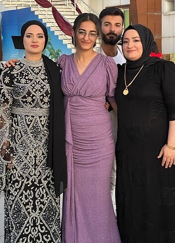 Mor şık abiye - Görsel 3