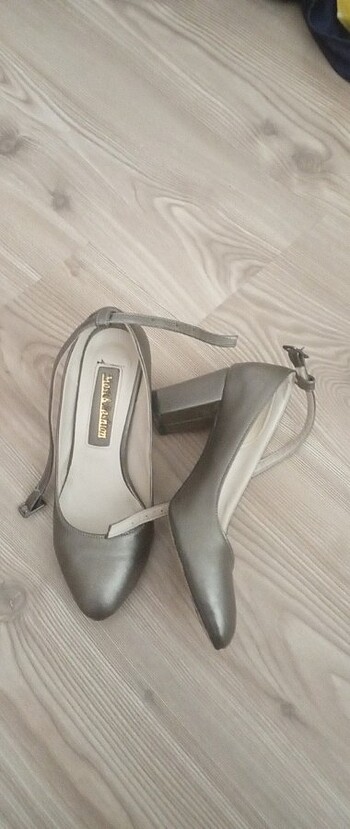 Zara Gümüş topuklu ayakkabı