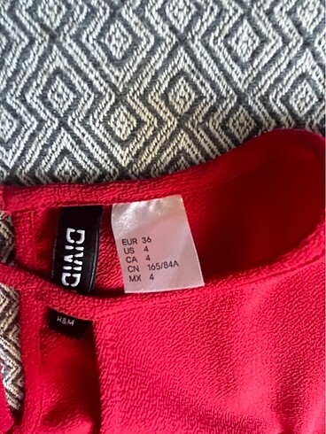 36 Beden H&M Kirmizi bluz