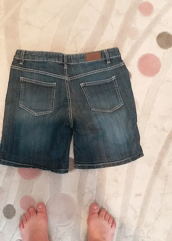 40 Beden Kadın Mavi Kot Şort Bol Kesim Mini