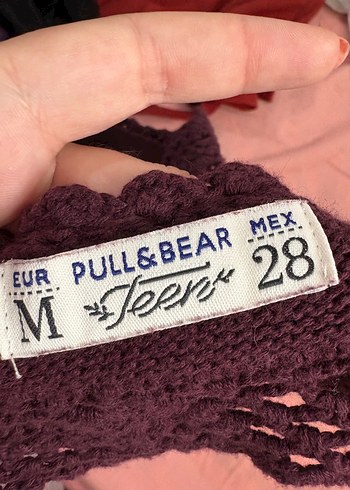 Pull and Bear Bordo crop