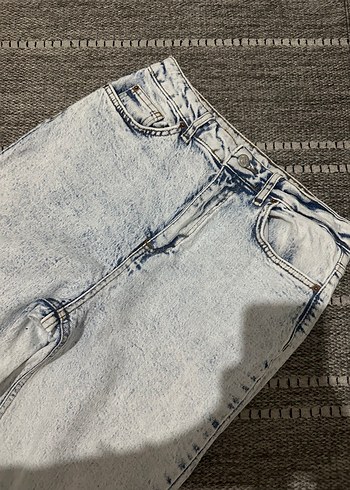 Zara Acik Mavi Yuksek Bel Denim Jean
