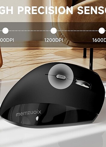 Diğer memzuoix Kablosuz Ergonomik Fare, Yükseltilmiş 2.4G Optik Akülü