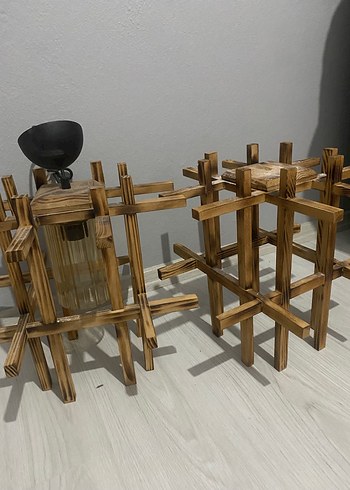 Bej Ahşap Tasarımlı Lamba - Görsel 2