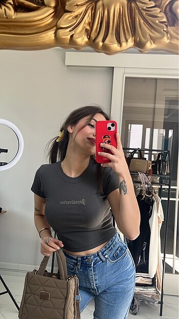 Stradivarius Yeşil Crop standart beden