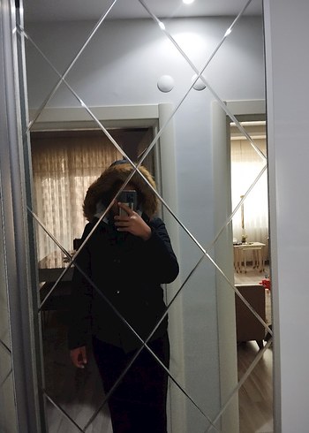 LC Waikiki Siyah Kadın Kemerli Kışlık Mont