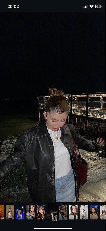 Deri oversize ceket