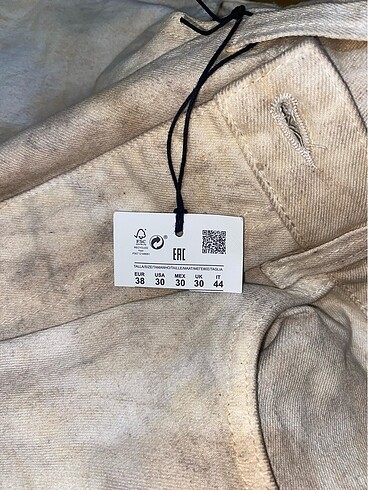 s/m Beden camel Renk pull and bear grimy detailed baggy jean