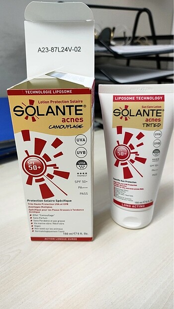Maybelline Solante acnes tinted güneş kremi