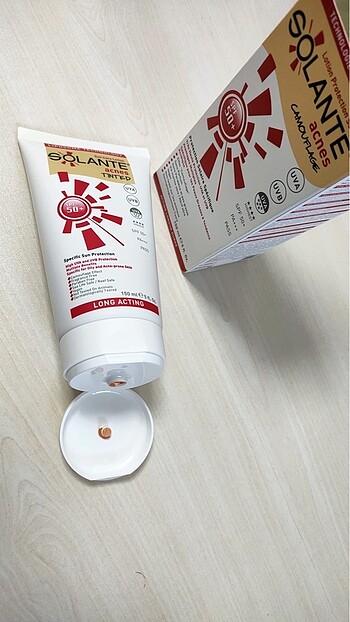  Beden Solante acnes tinted güneş kremi