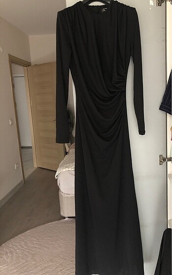 Manuka moonlight siyah uzun elbise