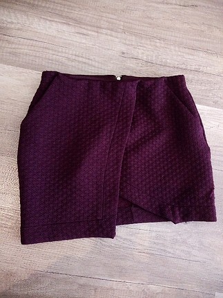 çarpraz model bordo etek