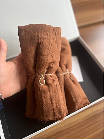  Beden Bambu kraş şal kahverengi