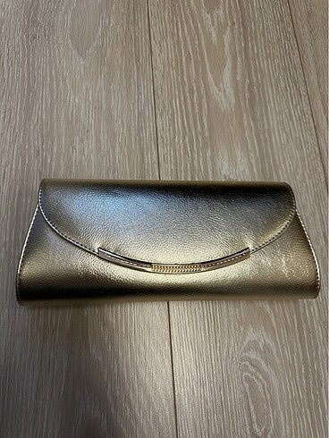Gold detaylı el çantası portföy