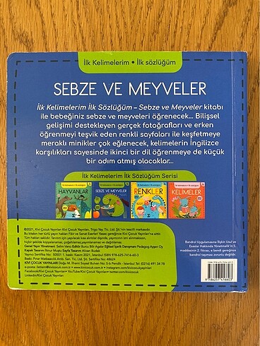 İlk kelimelerim İlk sözlüğüm Sebze ve Meyveler 2+ yaş - Görsel 2