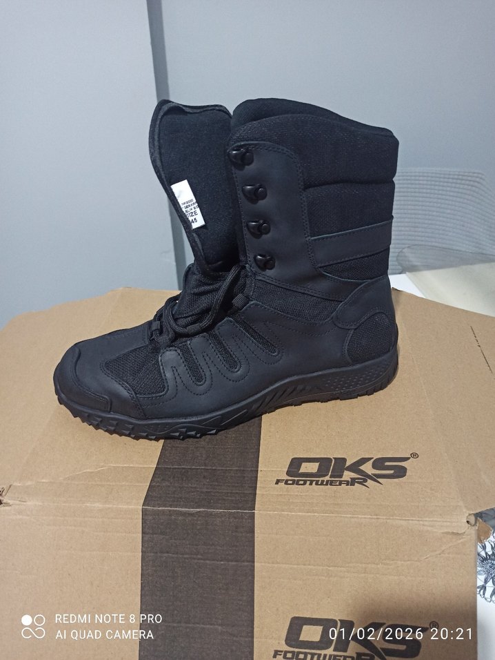 Siyah Kamuflaj Desenli Erkek Biker Bot - Görsel 2