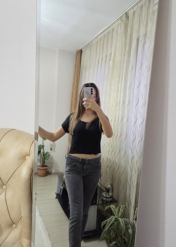 Gri Kadın Denim Pantolon - Görsel 2