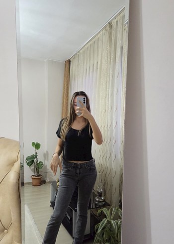 Gri Kadın Denim Pantolon - Görsel 5