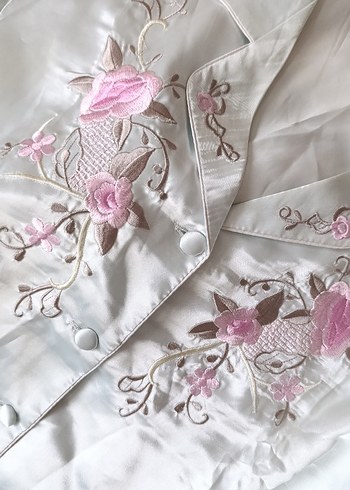 saten vintage Pijama Takımı - Görsel 4