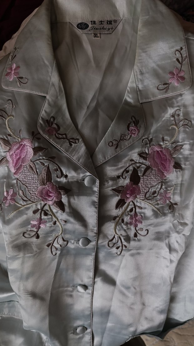 saten vintage Pijama Takımı - Görsel 5