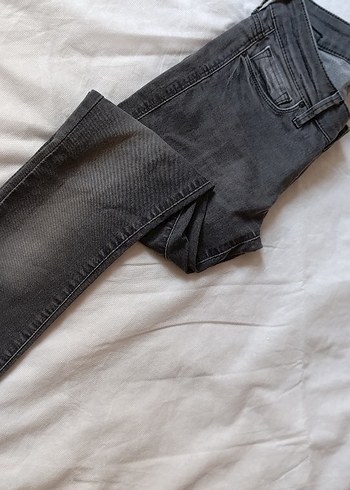 Gri Regular Fit Kadın Denim Pantolon
