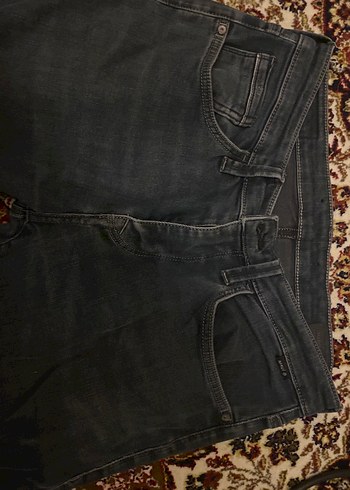 Erkek Siyah Batik Desenli Denim Jean - Görsel 2