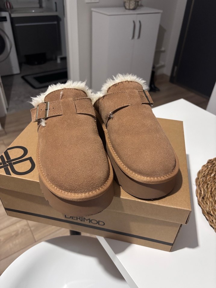 DERIMOD Taba Süet Kadın Terlik - Görsel 2