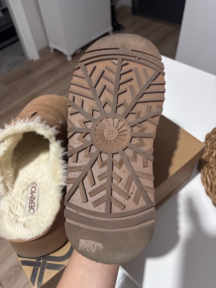 DERIMOD Taba Süet Kadın Terlik - Görsel 5