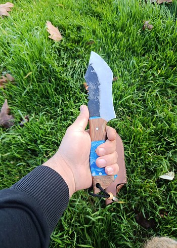 Dövme çelik hibrit kabze Kamp bıçağı - Görsel 5