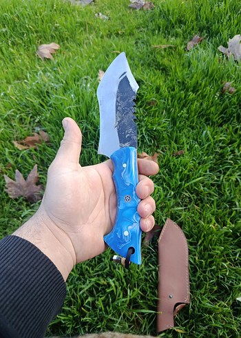 Dövme çelik hibrit kabze Kamp bıçağı - Görsel 4