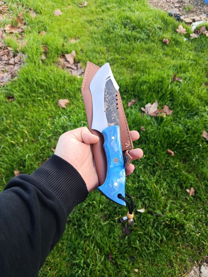 Dövme çelik hibrit kabze Kamp bıçağı - Görsel 3