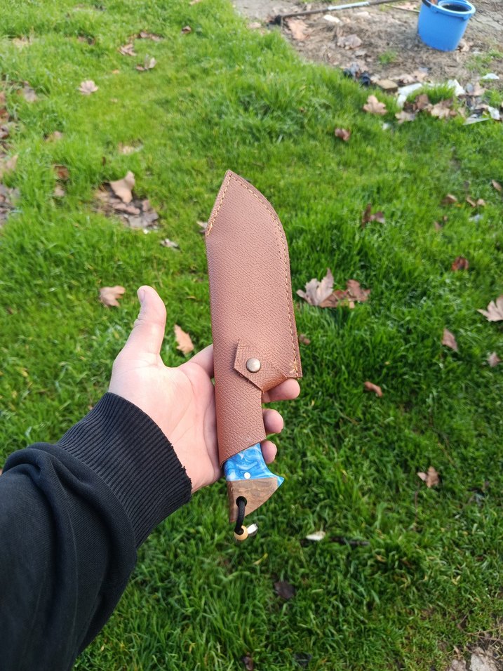 Dövme çelik hibrit kabze Kamp bıçağı - Görsel 2