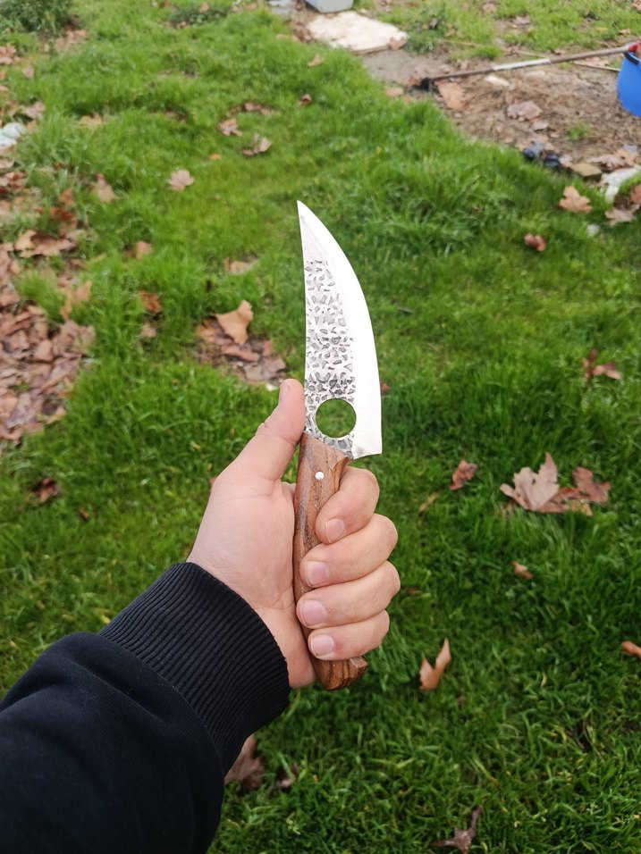 Paslanmaz dövme izli Almazan şef bıçağı - Görsel 5