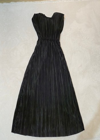 Siyah Pilili Uzun elbise - Görsel 2