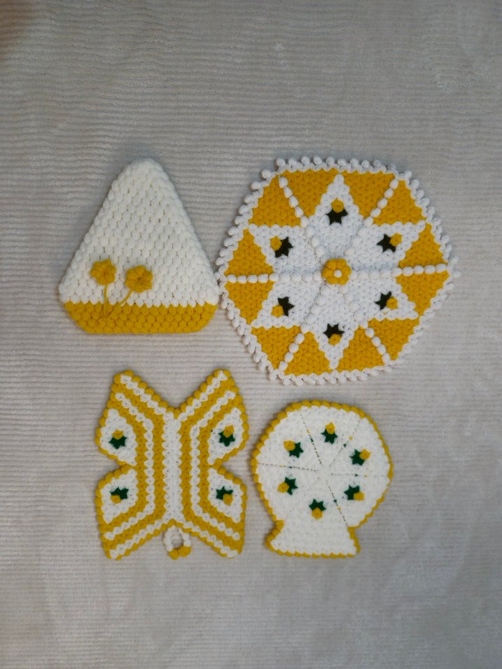 El Yapımı Çiçekli lif Seti - Görsel 2