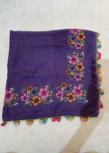 4 lü el yapımı iğne oyası yazma/eşarp - Görsel 2