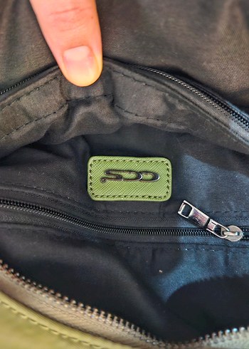 haki renk kadın sırt çantası - Görsel 5