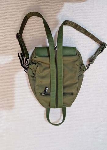 haki renk kadın sırt çantası - Görsel 3