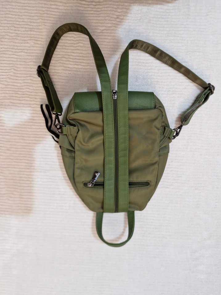 haki renk kadın sırt çantası - Görsel 3