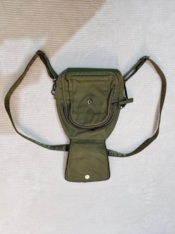 haki renk kadın sırt çantası - Görsel 2