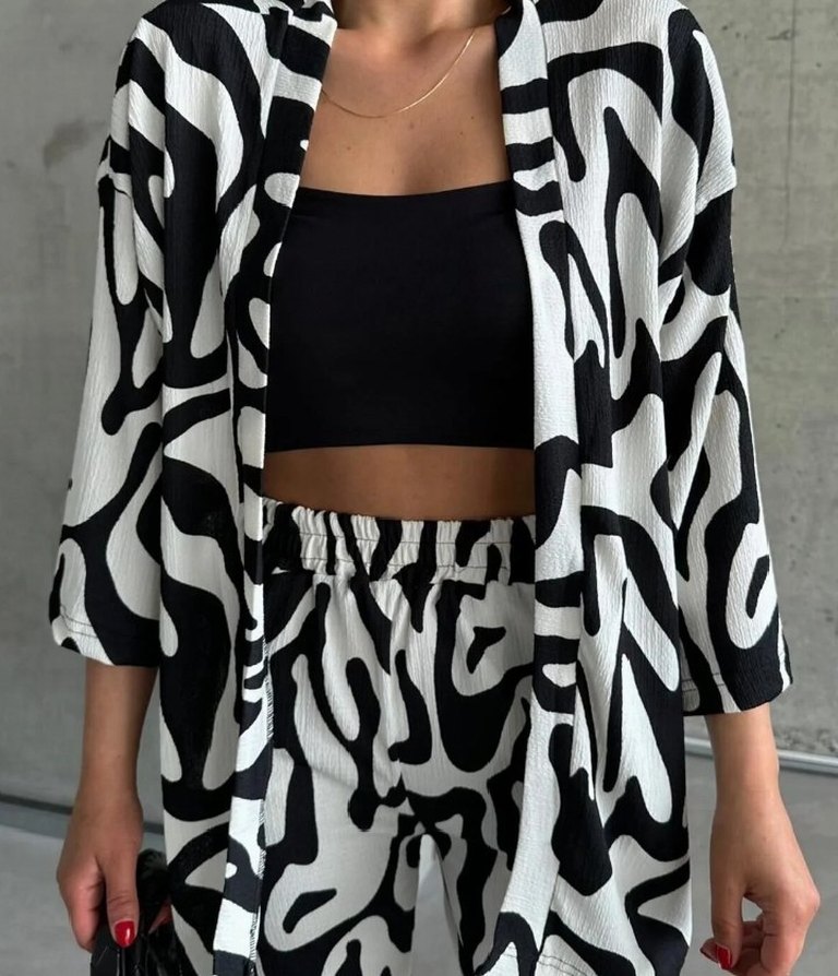 Zebra Desenli  Kadın Takım - Görsel 2