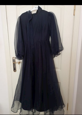 Lacivert Tesettür Abiye - Görsel 2