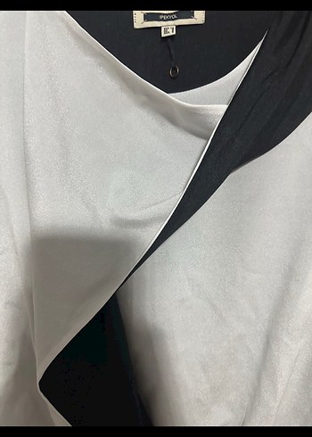 Gri Siyah Drapeli Midi Elbise - Görsel 2