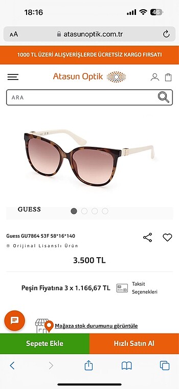 Guess gözlük - Görsel 2