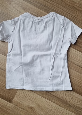 Beyaz Kız Çocuk Baskılı Tişört - Görsel 2