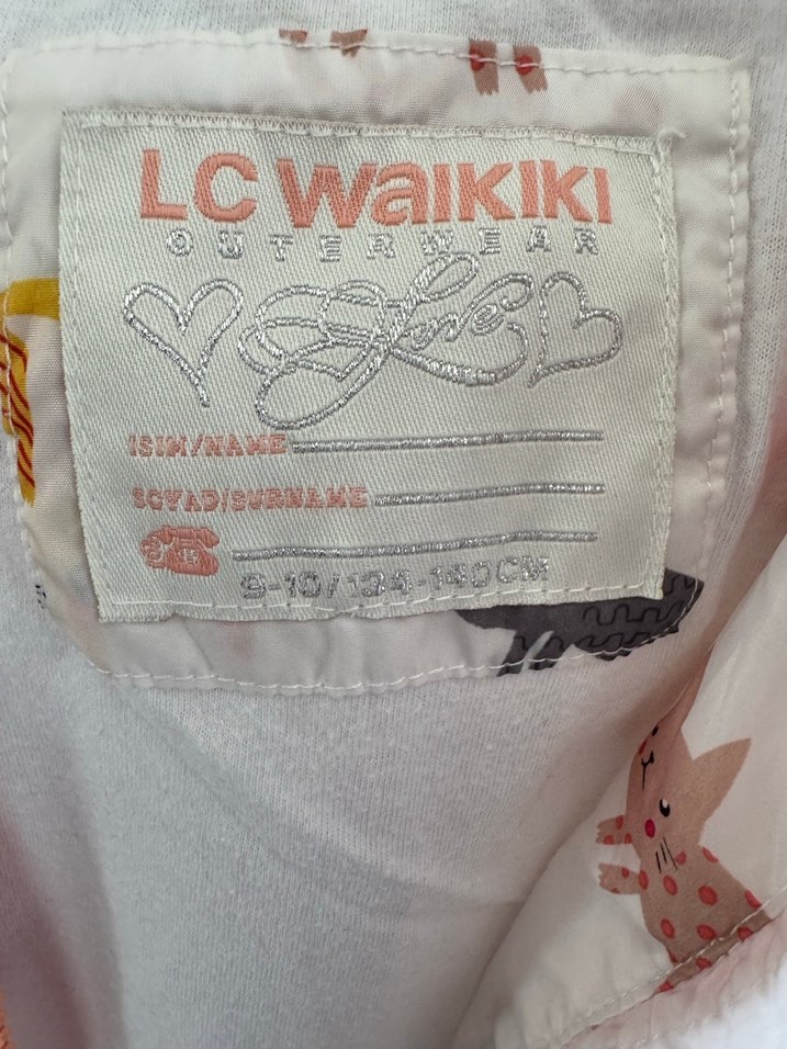 Kız Çocuk Kapüşonlu Baskılı Yağmurluk - Görsel 5