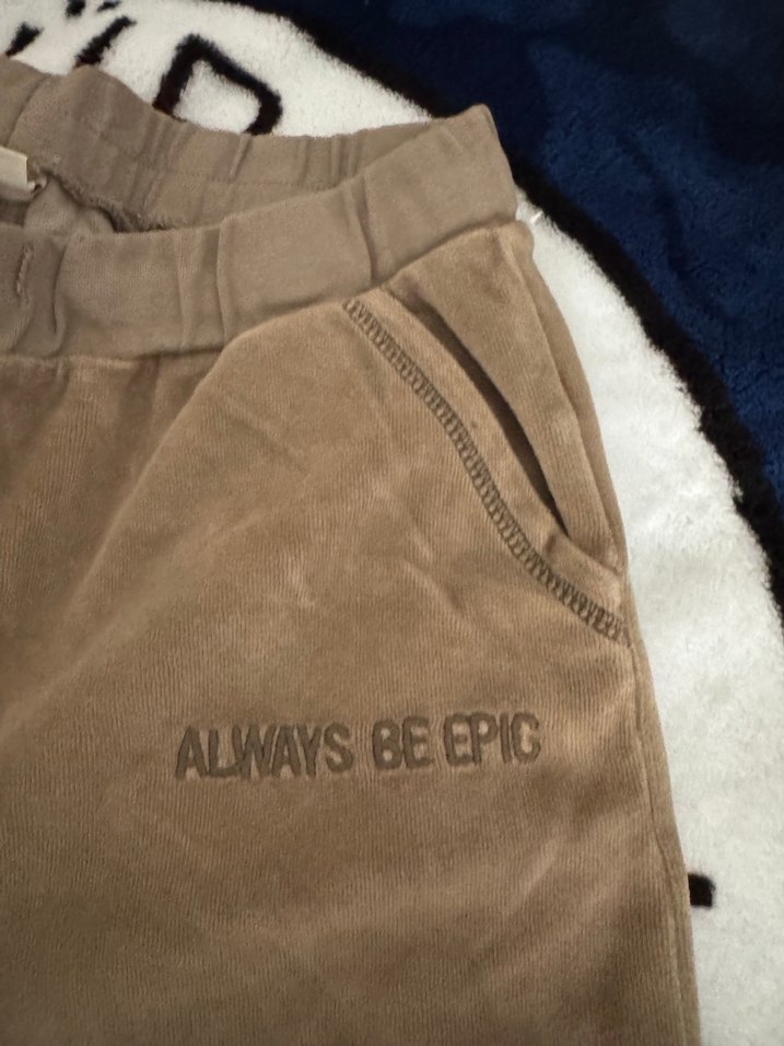 Kahverengi kadife Erkek çocuk Eşofman - Görsel 2