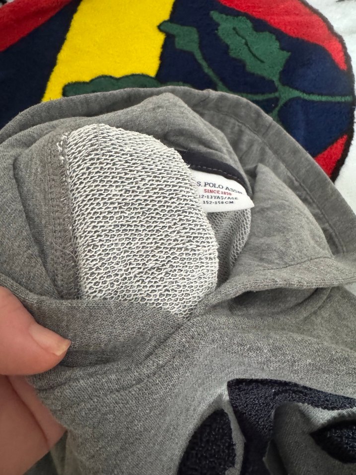 USPA Gri Kapüşonlu Erkek Sweatshirt - Görsel 4