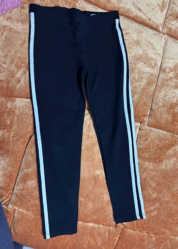 Beyaz Yan Şeritli koz çocuk Spor Tayt - Görsel 2