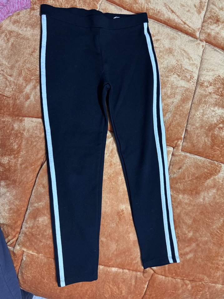 Beyaz Yan Şeritli koz çocuk Spor Tayt - Görsel 2